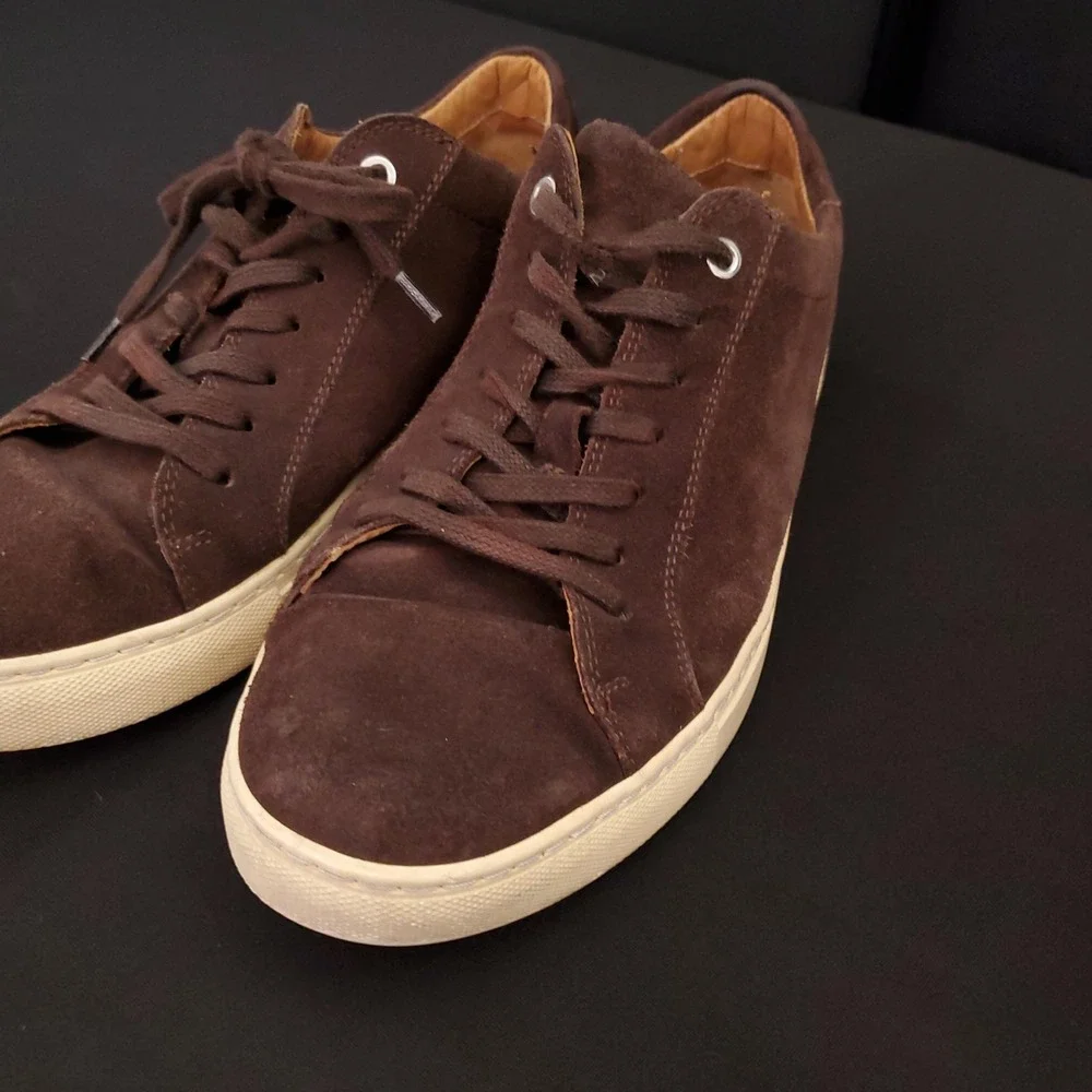 Suitsupply Shoes Men's Low Top Leather Sneakers Brown Luxury Brand Casual SIze 8
